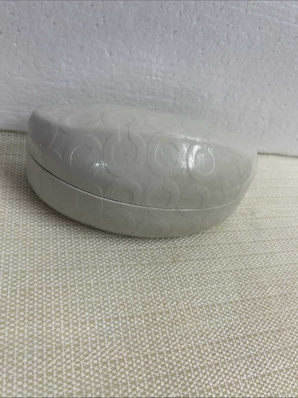 Coach Embossed Logo Sunglasses Case in Off-White